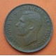 AUSTRALIA 1 PENIQUE 1949 REY JORGE VI y CANGURO KM.43 MONEDA DE BRONCE MBC 1 Penny