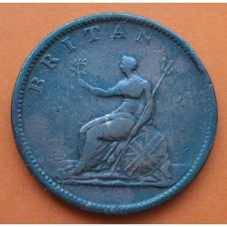 INGLATERRA 1 PENIQUE 1806 BRITANNIA REY JORGE V KM.663 MONEDA DE BRONCE @ESCASA@ United Kingdom Great Britain