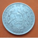 GUATEMALA 1/4 DE QUETZAL 1926 PAJARO y ESCUDO KM.243 MONEDA DE PLATA MBC- silver coin