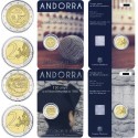 ANDORRA 2 EUROS 2016 Pareja de 2 monedas RADIO y TELEVISION 25 Aniversario + REFORMA DE 1866 SC @RARAS@ COINCARD / ESTUCHE