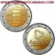 . 2 monedas x ANDORRA 2 EUROS 2017 CENTENARIO DEL HIMNO + ANDORRA PAIS DE LOS PIRINEOS SC @RARAS@ COINCARD/ESTUCHE