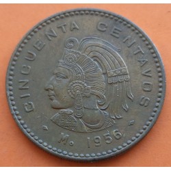 . MEXICO 5 PESOS 1948 INDIO CUAUHTEMOC PLATA KM.465 SC+