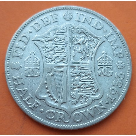 INGLATERRA 1/2 CORONA 1945 JORGE VI PLATA SC- Silver Half Crown