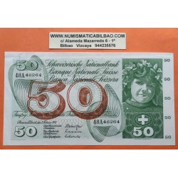 @PVP NUEVO 300€@ SUIZA 50 FRANCOS 1974 NIÑA y AGRICULTORES Pick 48.G BILLETE RARO y TAMAÑO XXL Switzerland