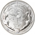 SAN MARINO 5 EUROS 2007 ANGELES IGUALDAD DE OPORTUNIDADES KM.473 MONEDA DE PLATA SC procede de Cartera Oficial