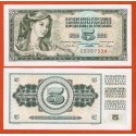 YUGOSLAVIA 5 DINARA 1968 NIÑA CON HOZ EN MANO Pick 81B BILLETE SC 5 Dinara UNC BANKNOTE