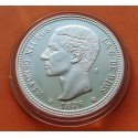 0,40 ONZAS x MEDALLA FNMT HISTORIA DE LA PESETA ESPAÑA 1 PESETA 1876 ALFONSO XII DEM PLATA 13,50 gramos 925 milésimas