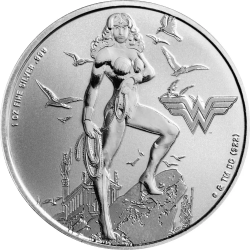 . 1 aaaaaacoin @ENVÍO HOY@ SAMOA 5 DOLARES 2024 WONDER WOMAN DC Comics 5ª MONEDA DE PLATA silver ONZA Oz cápsula