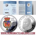 . 1 aaacoin @AGOTADA@ CARTERA FNMT 40 EUROS 2023 PRINCESA LEONOR DE ASTURIAS MONEDA DE PLATA PROOFLIKE Estuche