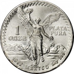 MEXICO 1 ONZA 1982 ANGEL PLATA PURA SC ONZA SILVER UNC