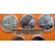 . 5 monedas @PIRATAS DEL CARIBE@ NIUE 2 DOLARES 2021 + 2022 DISNEY Incluye THE BLACK PEARL PLATA PURA 1 ONZA