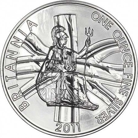 INGLATERRA 2 LIBRAS 2011 BRITANNIA MONEDA DE PLATA SC UNITED KINGDOM SILVER £2 POUNDS 1 ONZA OZ