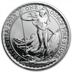 INGLATERRA 2 LIBRAS 2013 BRITANNIA MONEDA DE PLATA SC UNITED KINGDOM SILVER £2 POUNDS 1 ONZA OZ