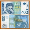 @NIKOLA TESLA@ SERBIA 100 DINARA 2013 FAMOSO INVENTOR Pick 57B BILLETE SC 100 Dinares UNC BANKNOTE EX-YUGOSLAVIA