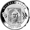 GERMANY 10 EUROS 2007 Ceca D SILVER UNC WILHELM BUSCH