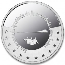 PORTUGAL 5 EUROS 2007 IGUALDAD DE OPORTUNIDADES KM.781 MONEDA DE PLATA SC SILVER