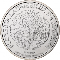 PORTUGAL 5 EUROS 2007 MADEIRA FLORA y FAUNA Serie UNESCO MONEDA DE PLATA SC SILVER