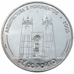 PORTUGAL 10 EUROS 2005 ARQUITECTURA y MONUMENTOS EN OPORTO Serie Iberoamericana MONEDA DE PLATA SC SILVER