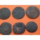 . 13 MONEDAS de COBRE x ESPAÑA desde 1400 a 1700 - CATALUÑA - FELIPE III - REYES CATÓLICOS ***LAS DE LAS FOTOS***