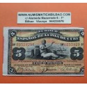 ESPAÑA 5 PESOS 1896 BANCO ESPAÑOL DE LA ISLA de CUBA Serie F 0255329 Pick 48B DAMA y BARCO @PLATA EN REVERSO@ BILLETE MBC-