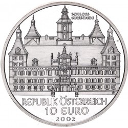 AUSTRIA 10 EUROS 2002 JOHANNES KEPLER y CASTILLO KM.3099 MONEDA DE PLATA SC Österreich silver coin