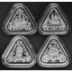 . 4 monedas TRIANGULAR AUSTRALIA 1 DOLAR 2019+2020+2021 BARCOS Serie SHIPWRECK PLATA CAPSULA $1 ONZA 2021