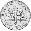 .ESTADOS UNIDOS 10 CENTAVOS DIME 2011 S ROOSVELT PLATA SILVER PP