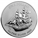 ISLAS COOK 1 DOLAR 2017 BARCO GALEON THE BOUNTY MONEDA DE PLATA PURA cápsula $1 Dollar coin ONZA OZ OUNCE