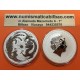 @RARA@ AUSTRALIA 1 DOLAR 2017 DRAGON y AVE FENIX MONEDA DE PLATA SC 1 ONZA 2017 OZ OUNCE Phoenix & Dragon CAPSULA