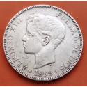 @ULTIMO DURO ACUÑADO@ ESPAÑA 5 PESETAS 1899 * -- -- SGV REY ALFONSO XIII KM.707 MONEDA DE PLATA Spain silver R/4