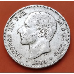 .AMADEO I 5 PESETAS 1871 * 18/71 SDM PLATA ESPAÑA 4 DURO SILVER