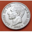 .AMADEO I 5 PESETAS 1871 * 18/71 SDM PLATA ESPAÑA 4 DURO SILVER