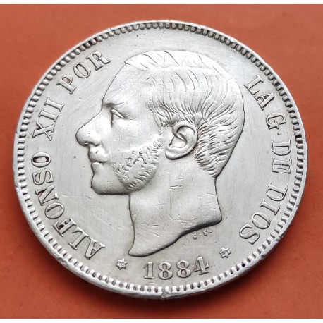 .AMADEO I 5 PESETAS 1871 * 18/71 SDM PLATA ESPAÑA 4 DURO SILVER