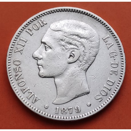 .AMADEO I 5 PESETAS 1871 * 18/71 SDM PLATA ESPAÑA 4 DURO SILVER