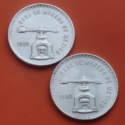 . 1 moneda CASI SC x MEXICO 1 ONZA 1980 BALANZA KM.M49 MONEDA DE PLATA TROY OZ silver coin R/3