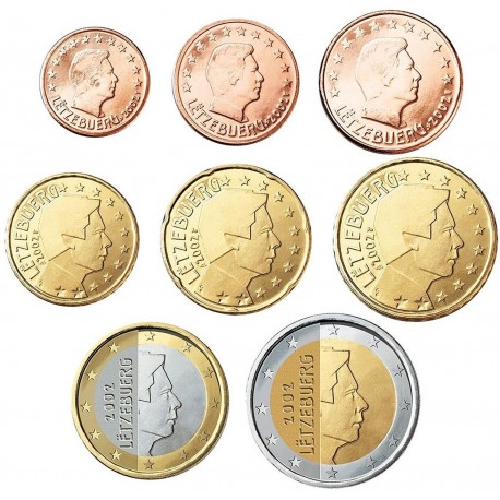 . 2015 MONEDAS EUROS LUXEMBURGO 1+2+5+10+20+50 Centimos 1€+2€