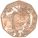 . AUSTRIA 5 EUROS 2022 LOS ÑIÑOS y ANIMALITOS 2ª MONEDA DE COBRE SC Osterreich coin ICH BIN BUNT