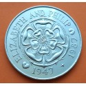 INGLATERRA 25 PENIQUES 1977 NICKEL SC JUBILEO REINA ISABEL PENCE