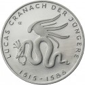 ALEMANIA 10 EUROS 2015 G CRANACH DRAGON MONEDA DE NICKEL SC Germany euro coin