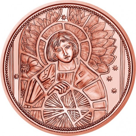 AUSTRIA 10 EUROS 2018 SERIE ARCANGELES URIEL 4ª MONEDA DE COBRE SC Österreich coin Angel