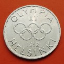 FINLANDIA 500 MARKKAA 1952 HELSINKI PLATA KM.35 SILVER