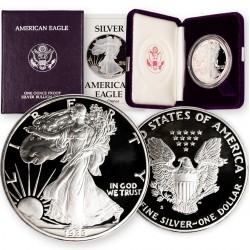 .ESTADOS UNIDOS 1 DOLAR 1989 S EAGLE PLATA Silver Proof Us Mint