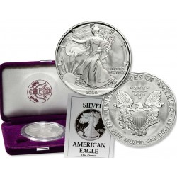 .ESTADOS UNIDOS 1 DOLAR 1989 S EAGLE PLATA Silver Proof Us Mint