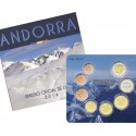 . 1ª AÑO DE EMISION x ANDORRA CARTERA OFICIAL EUROS 2014 SC 1+2+5+10+20+50 Centimos + 1 EURO + 2 EUROS 2014 BU EUROSET 8 monedas