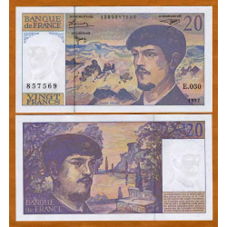 FRANCIA 20 FRANCOS 1992 DEBUSSY FAYETTE Serie J.036 - 065656 Pick 151E BILLETE SC France 20 Francs UNC BANKNOTE