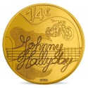 . 1 acoin x FRANCIA 1/4 EURO 2020 MUSICO JOHNNY HALLYDAY MOTO y GUITARRA MONEDA DE LATON SC France 0,25€