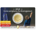 BELGICA 2 EUROS 2015 AÑO EUROPEO DEL DESARROLLO SC MONEDA CONMEMORATIVA @ESCASA@ COINCARD Belgium