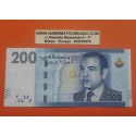 @PVP NUEVO 75@ MARRUECOS 200 DIRHAMS 2012 MEZQUITA y REY HASSAN III Pick 77 BILLETE MBC++ Morocco