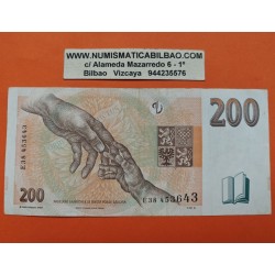 REPUBLICA CHECA 200 KORUN 1998 JAN AMOS KOMENSKY Pick 19D BILLETE CIRCULADO Czech Republic Czechoslovakia PVP NUEVO 30€