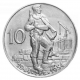 CHECOSLOVAQUIA 10 KORUN 1954 SOLDADO PARTISANO República Socialista KM.33 MONEDA DE PLATA SC CZECHOSLOVAKIA Slovak Uprising